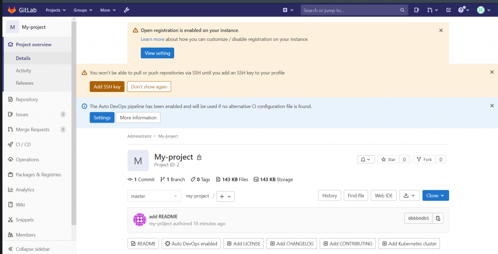 Ваш проект на GitLab - Как установить GitLab на CentOS Stream