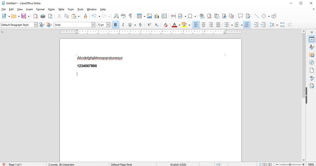 Аналог MS Word из пакета LibreOffice