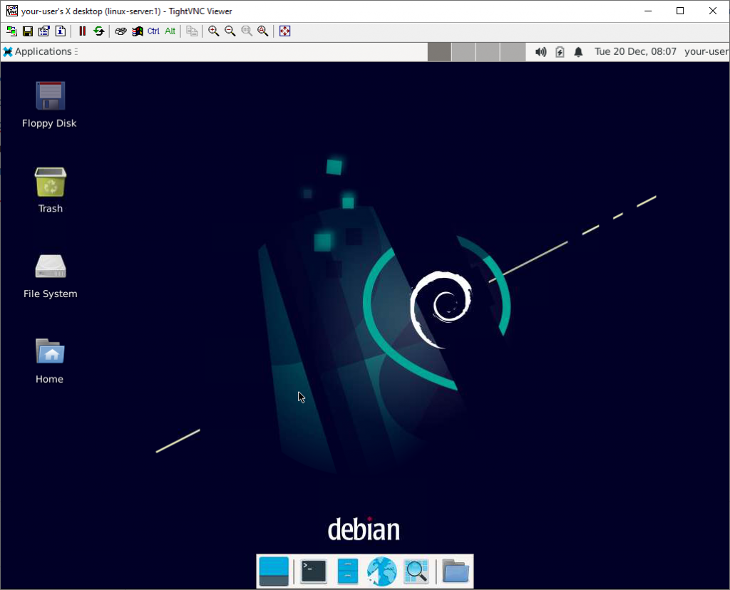 Рабочий стол VPS через VNC - Как установить и сконфигурировать VNC на Debian 11