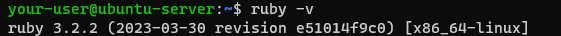 Версия Ruby, используемая по умолчанию - Установка Ruby на Ubuntu