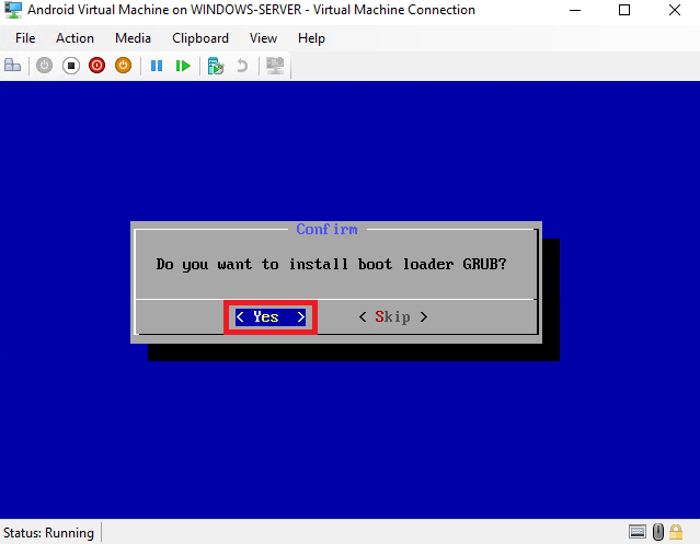Do you want to install boot loader GRUB?