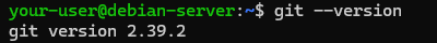 Проверка версии Git - Как установить Git на Debian