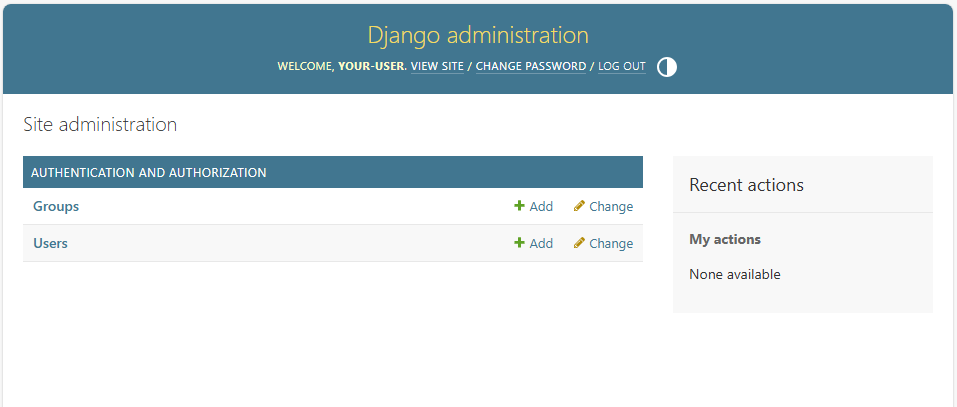 Административная панель Django