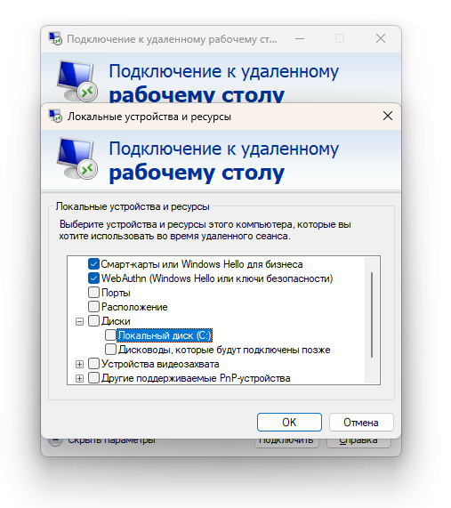 Отключение доступа к локальному диску из RDP-сессии