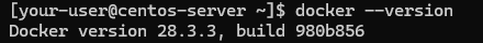 Вывод версии Docker