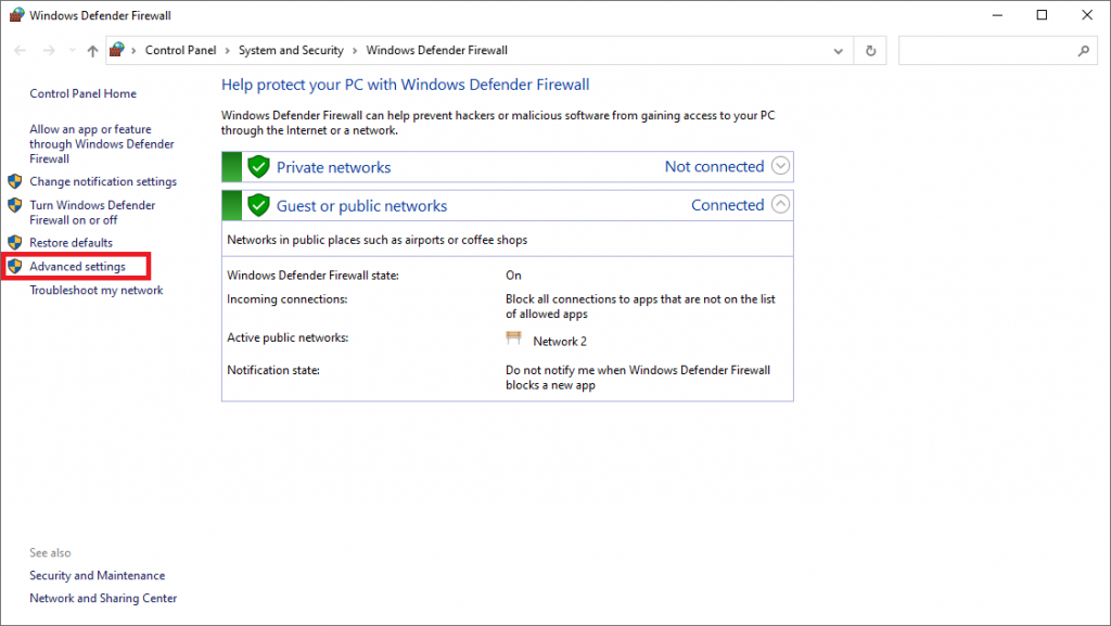 Брандмауэр Windows - как настроить S3 MinIO на Windows