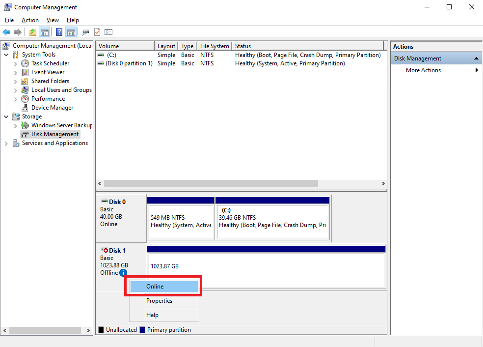 Запуск дополнительного раздела Windows