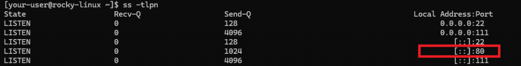 Проверка портов и сетевых интерфейсов, находящихся в состоянии прослушивания