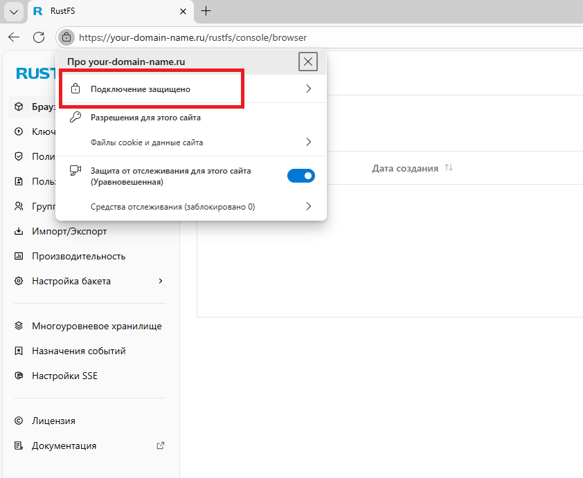 HTTPS-доступа к веб-интерфейсу RustFS на Ubuntu