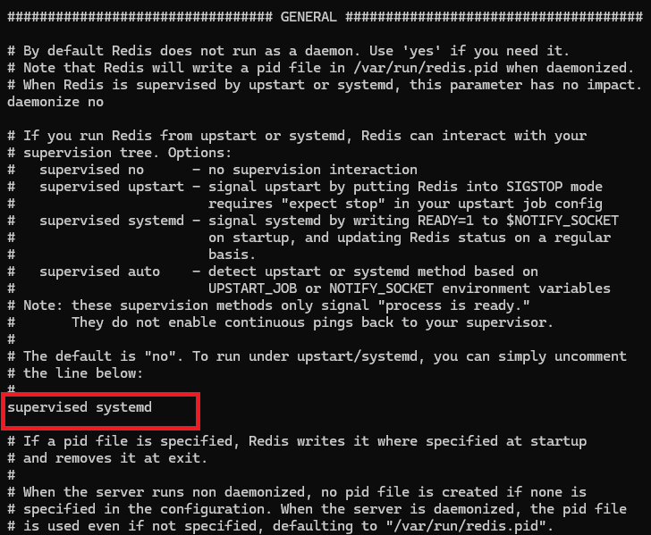 Директива supervise в конфигурационном файле Redis
