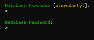 Настройка подключения Pterodactyl Panel к базе данных