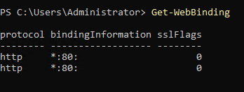 Вывод списка всех привязок сайтов на сервере под управлением Windows Server 2025 Core