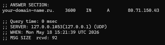Запрос A-записи локально - Как настроить DNS-сервер