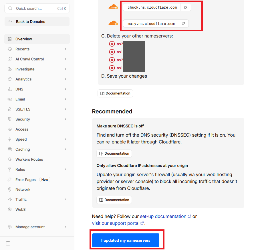 NS-серверы Cloudflare - Как настроить DNS
