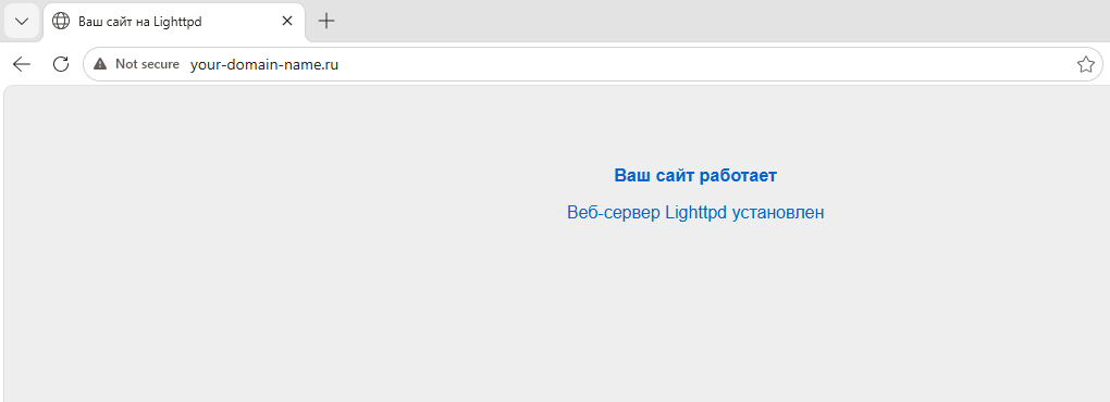 Страница веб-сайта - Как разместить сайт на Lighttpd
