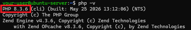 Вывод версии PHP - Как установить YOURLS на Ubuntu и Debian