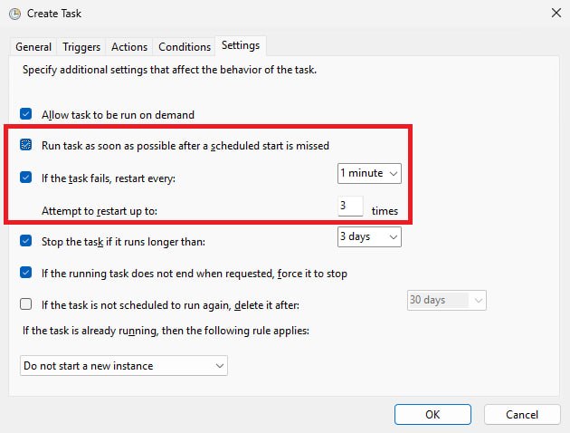 Вкладка Settings - Как настроить автоматический запуск Wiki.js на Windows