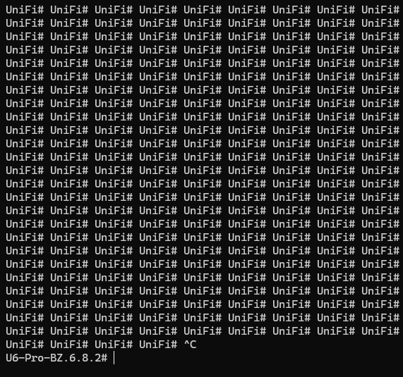 Вывод команды, указывающей IP-адрес UniFi OS Server