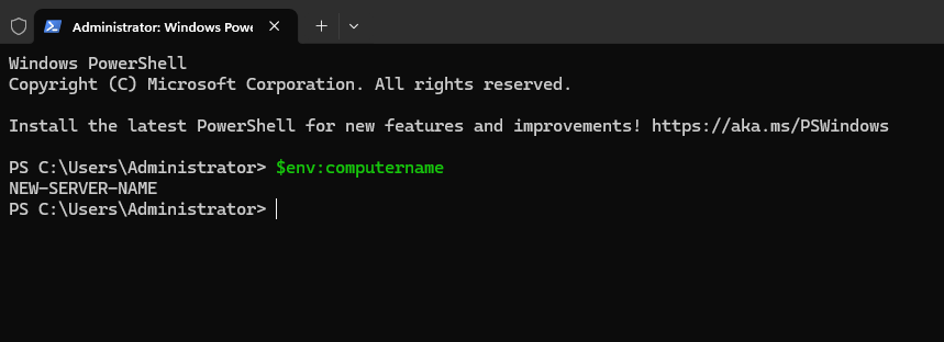 Вывод имени компьютера в PowerShell