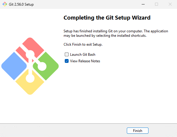 Завершение установки Git на Windows