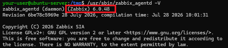 Вывод версии Zabbix-агента - Как настроить агент Zabbix на Linux